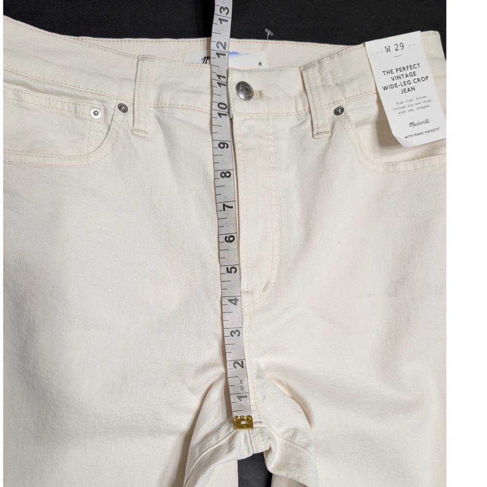 Madewell Perfect Vintage Wide-Leg Crop Jean Vintage Canvas High Rise Raw Hem 29 - Picture 9 of 13